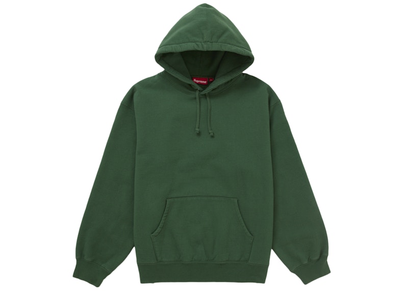 Supreme Frayed Hooded Sweatshirt Green