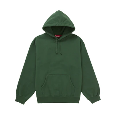 Supreme Frayed Hooded Sweatshirt Green