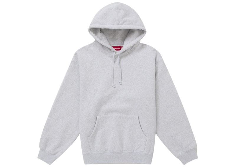 Supreme Frayed Hooded Sweatshirt Heather Grey