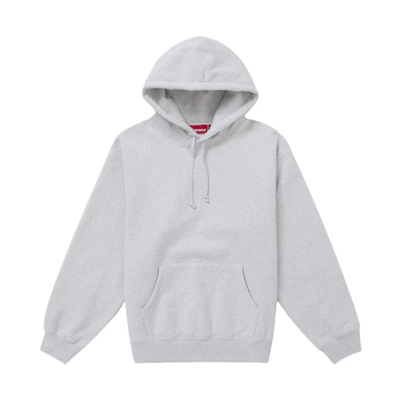 Supreme Frayed Hooded Sweatshirt Heather Grey