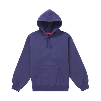 Supreme Frayed Hooded Sweatshirt Washed Navy