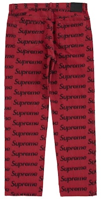 Supreme Frayed Logos Regular Jean Red Order Supreme Frayed Logos Regular Jean Red