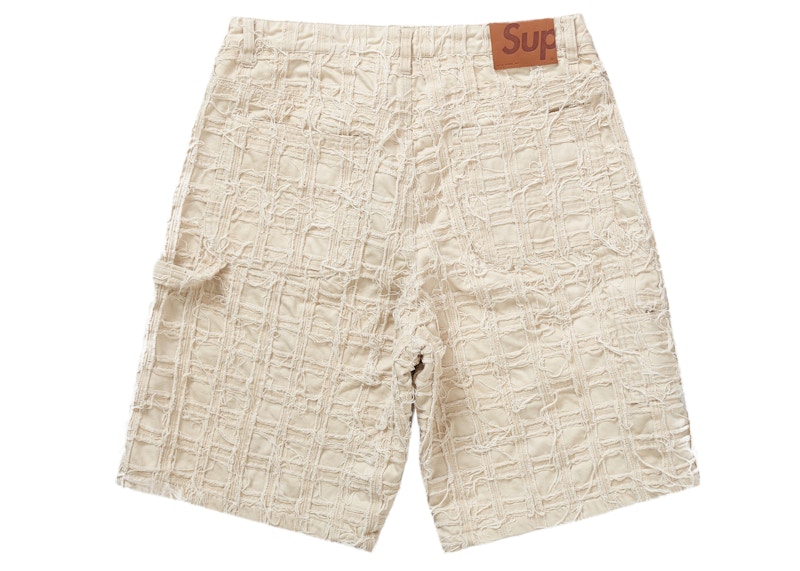 Order Supreme Short de Mezclilla Holgado Patchwork Desgastado Natural