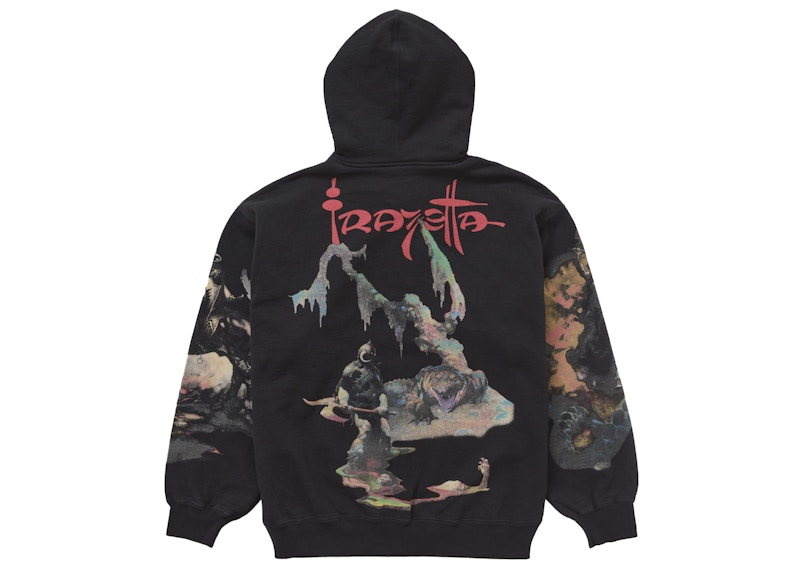 Supreme Frazetta Zip Up Hooded Sweatshirt Black 圖 2