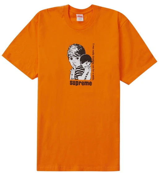 supreme-freaking-out-tee-orange