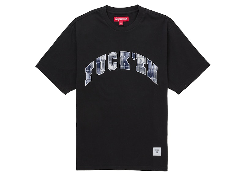 Supreme Fuck Em Plaid S/S Top Black