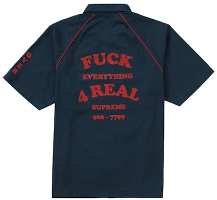 Supreme Fuck Everything S/S Work Shirt 'Light Navy' Order Supreme Fuck Everything S/S Work Shirt 'Light Navy'