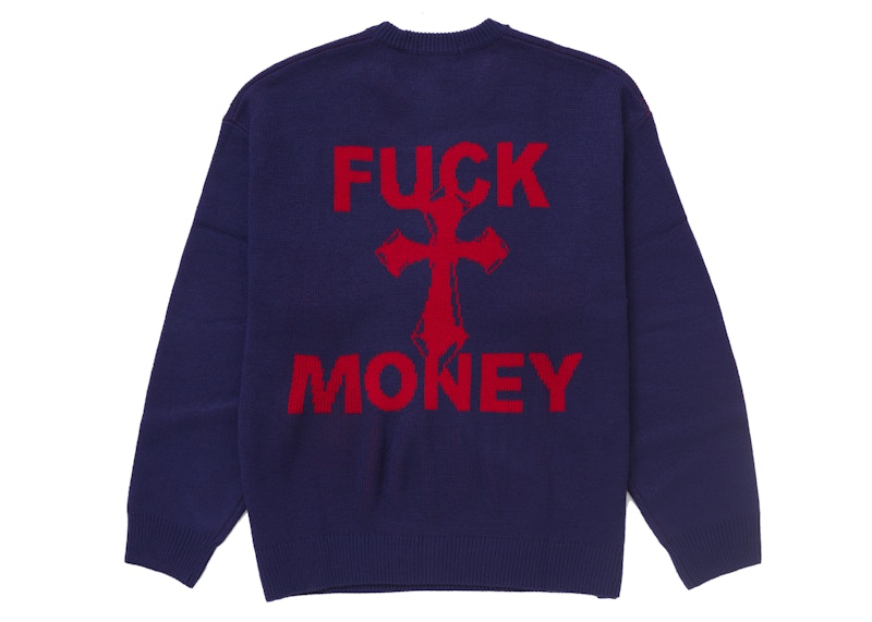 Supreme Fuck Money Sweater Navy