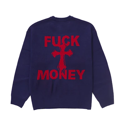 Supreme Fuck Money Sweater Navy