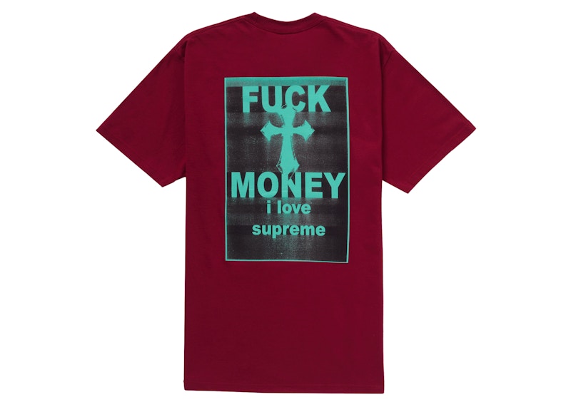 Supreme Fuck Money Tee Cardinal