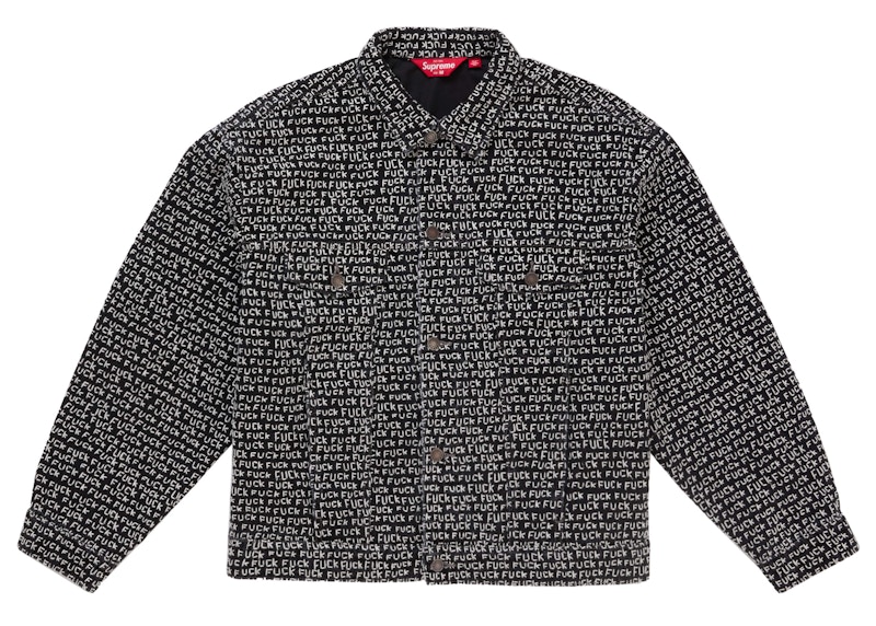 Supreme Fuck Stitch Denim Trucker Jacket Black