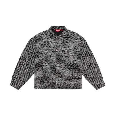 Supreme Fuck Stitch Denim Trucker Jacket Black