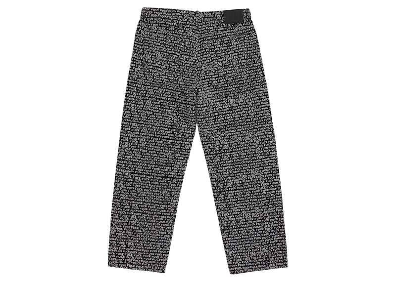 Order Supreme ファックステッチ ルーズフィット ジーンズ ブラック