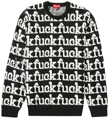 Supreme Fuck Sweater (SS22) Black Buy Supreme Fuck Sweater (SS22) Black