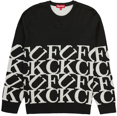 Supreme Fuck Sweater Black Buy Supreme Fuck Sweater Black