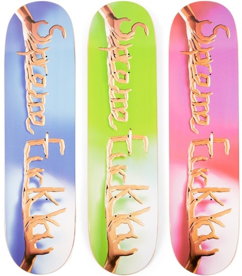 supreme-fuck-you-skateboard-deck-blue-green-pink-set