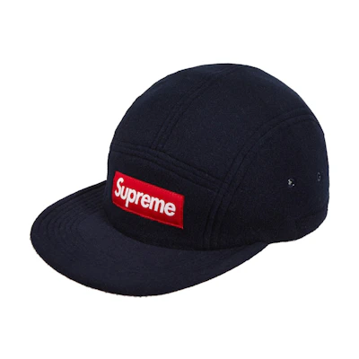 Supreme FW18 Fleece Pullcord Camp Cap Navy