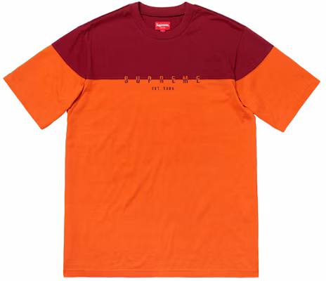 Supreme FW18 Split Logo Baju-T Jingga Unisex Fesyen Streetwear Terhangat SUP-FW18-274 Buy Supreme FW18 Split Logo Baju-T Jingga Unisex Fesyen Streetwear Terhangat SUP-FW18-274
