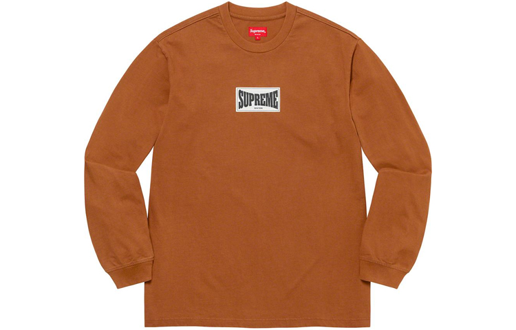Supreme FW20 Week 11 Woven Label L/S Top Crewneck Streetwear Unisex Sweater SUP-FW20-269