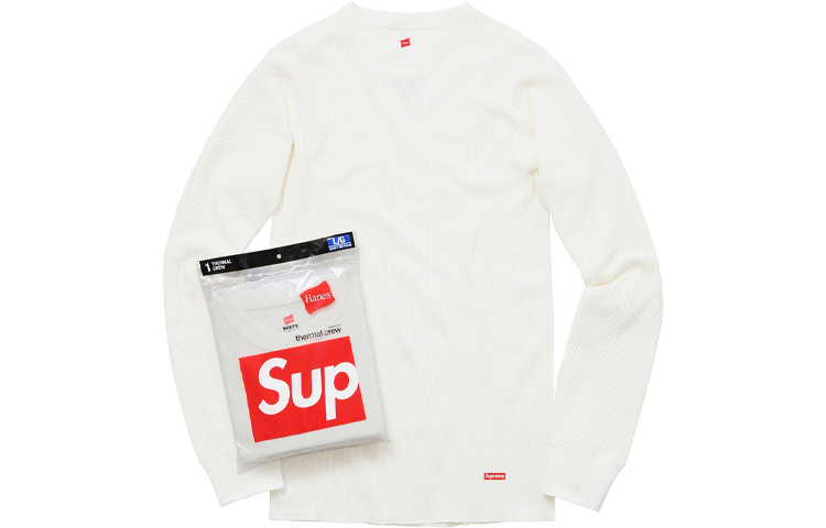 Supreme FW20 Week 13 Thermal Crew Logo Print Unisex Warm Top Classic Waffle Knit SUP-FW20-310