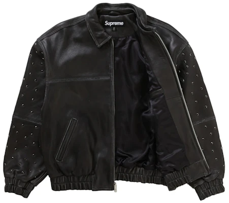 Supreme Jaket Kulit Hitam Bertatahkan Permata Order Supreme Jaket Kulit Hitam Bertatahkan Permata