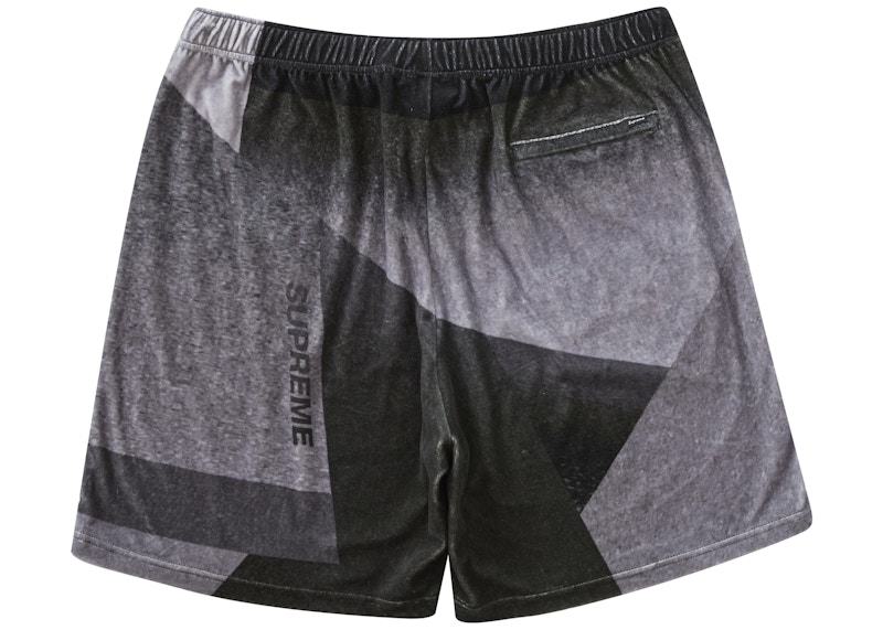 Order Supreme Geo Pantalón Corto de Terciopelo Negro
