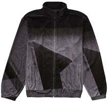Supreme Geo Velour Track Jacket Black Supreme Geo Velour Track Jacket Black