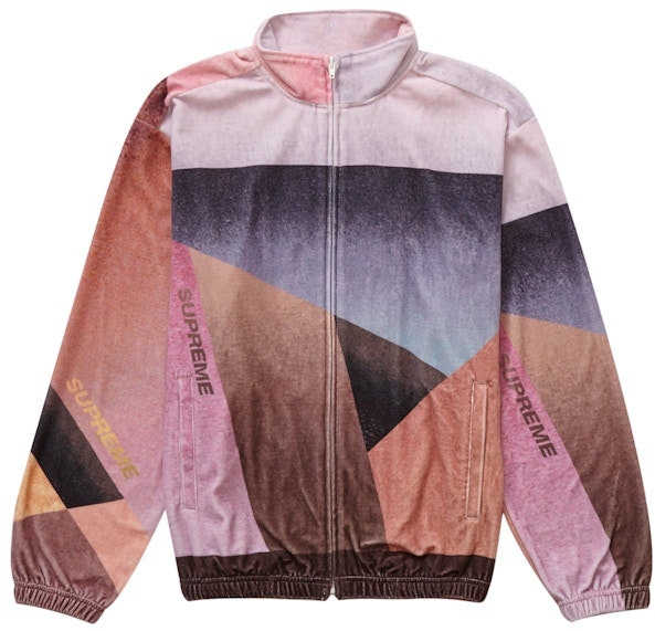 supreme-geo-velour-track-jacket-pink