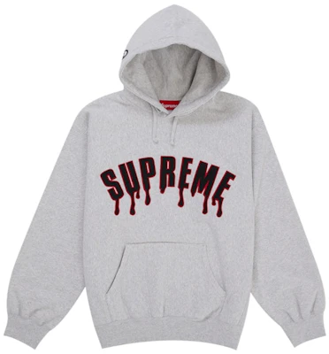 Supreme Ghostface Arc Hooded Sweatshirt Ash Grey Buy Supreme Ghostface Arc Hooded Sweatshirt Ash Grey