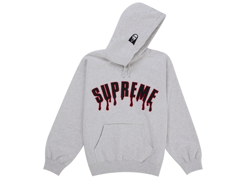 Order Supreme Ghostface Arc Hooded Sweatshirt Ash Grey