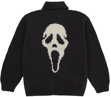 Supreme Ghostface Cowichan Sweater Black Buy Supreme Ghostface Cowichan Sweater Black