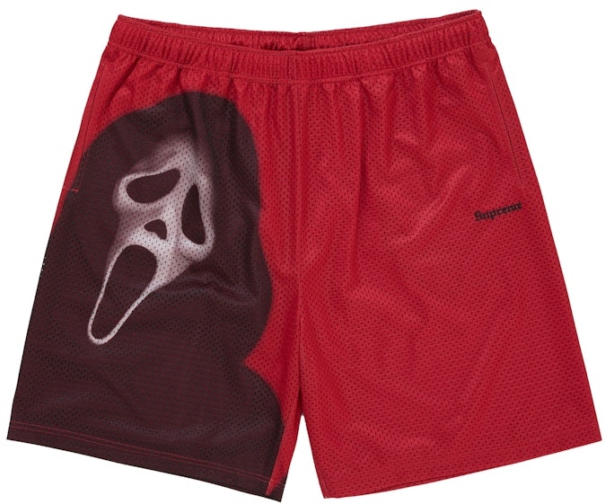 supreme-ghostface-mesh-short-red