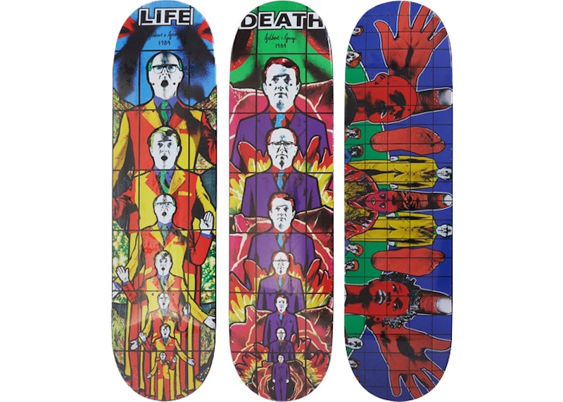 Supreme Gilbert George Supreme LIFE & DEATH & DEATH AFTER LIFE Skateboard Deck Multi Set