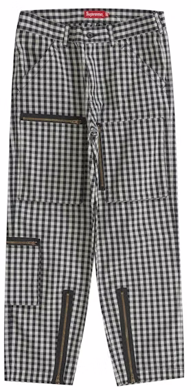 supreme-gingham-flight-pant-black