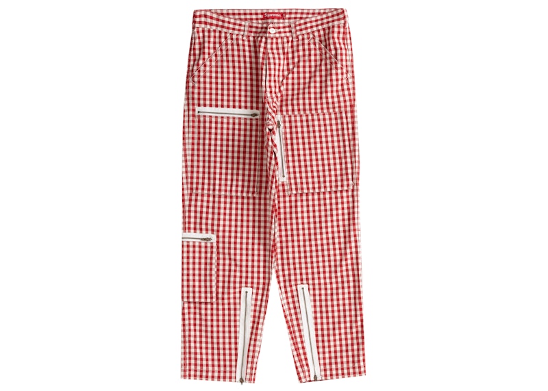 Supreme Gingham Flight Pant Red