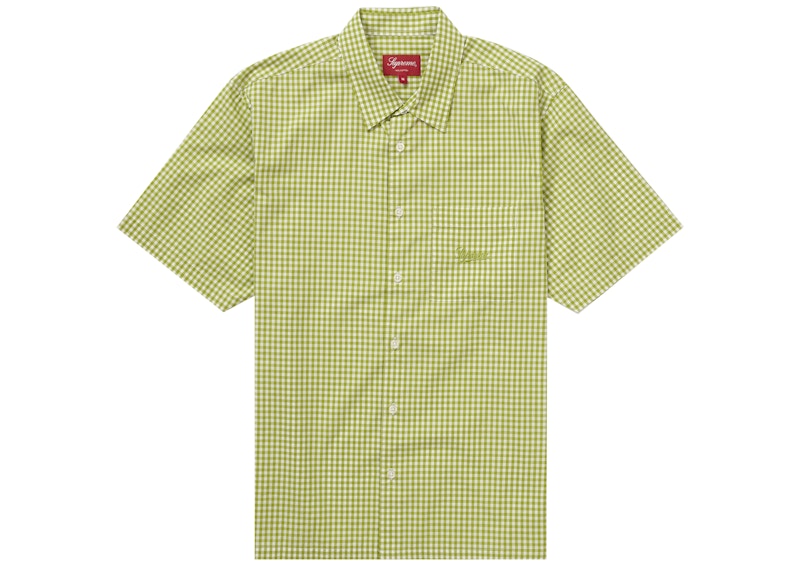 Supreme Gingham S/S Shirt Lime