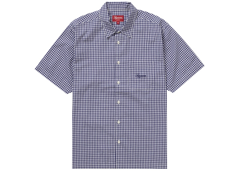 Supreme Gingham S/S Shirt Navy