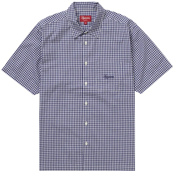 supreme-gingham-s-s-shirt-navy