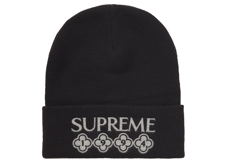 Supreme Glitter Beanie Black