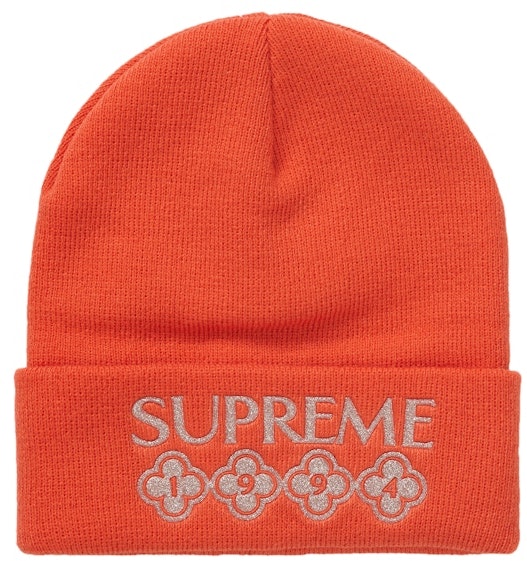 supreme-glitter-beanie-orange