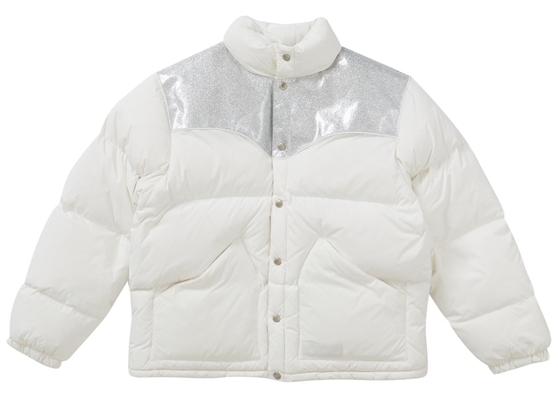 Buy Chaqueta Puffer Supreme Glitter Yoke Blanca.