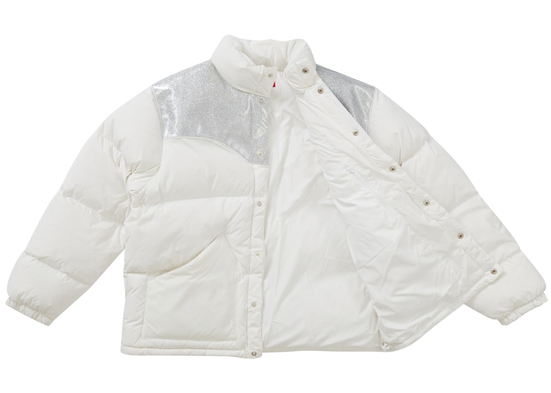 Order Chaqueta Puffer Supreme Glitter Yoke Blanca.