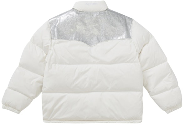 Chaqueta Puffer Supreme Glitter Yoke Blanca. Lookbook Chaqueta Puffer Supreme Glitter Yoke Blanca.
