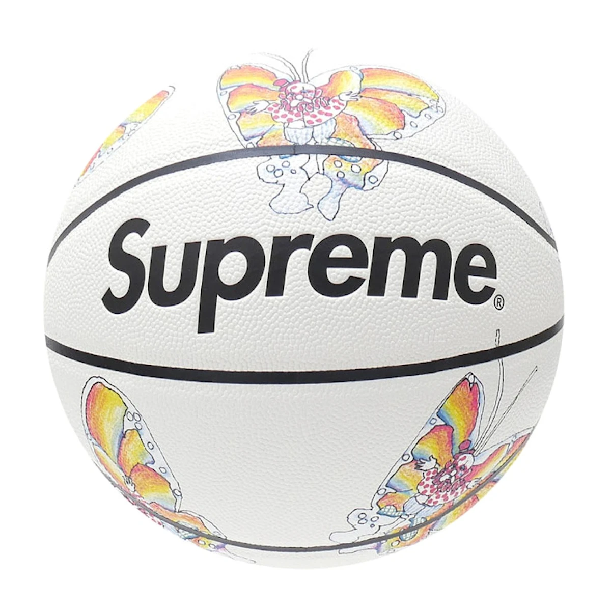 Supreme Gonz Butterfly Spalding Basketball White