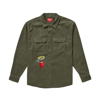 Supreme Gonz Corduroy Work Shirt Dusty Green (FW21)