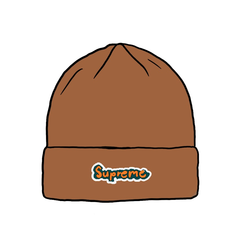 Supreme Gonz Logo Beanie Brown