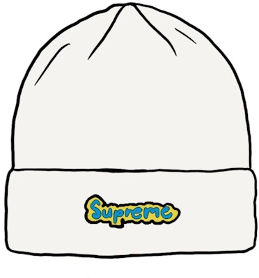 Supreme Gorra Beanie Logo Gonz Blanca Buy Supreme Gorra Beanie Logo Gonz Blanca