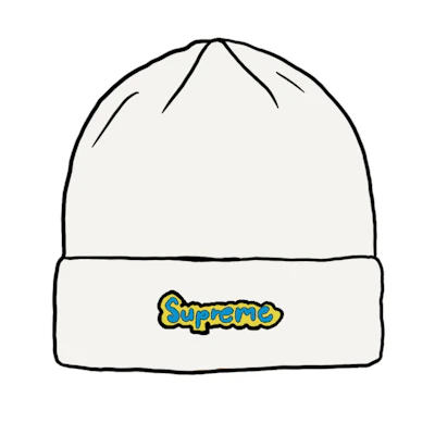 Supreme Gonz Logo Beanie White