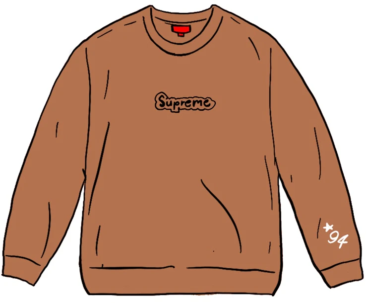 supreme-gonz-logo-crewneck-brown