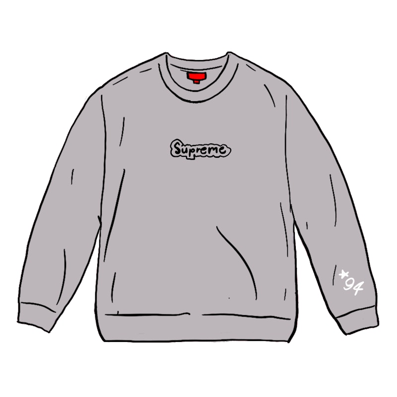 Supreme Gonz Logo Crewneck Grey